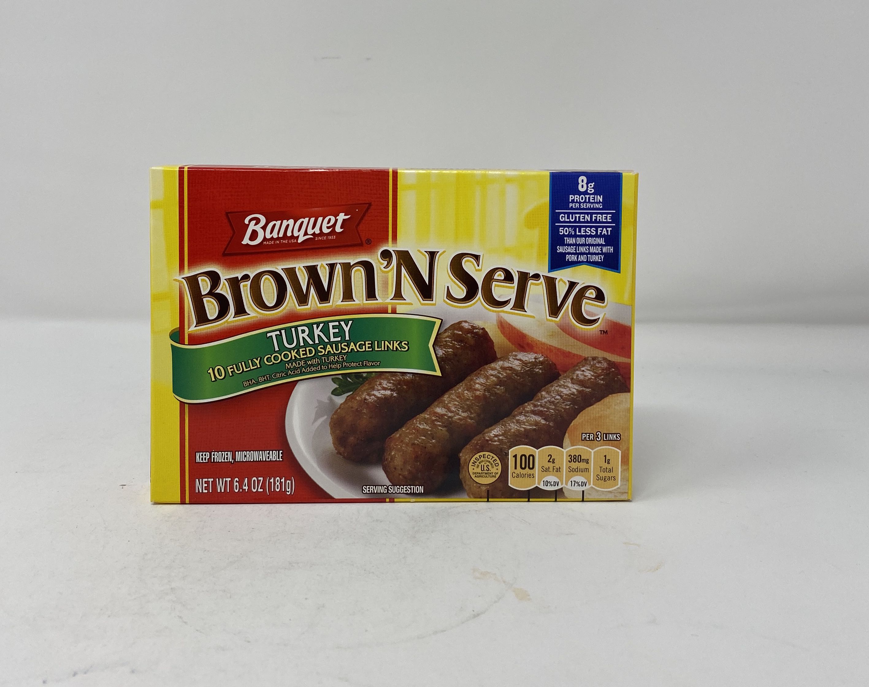 Heritage Market Banquet Brown'N Serve Turkey Sausage Links 10 ct / 0.